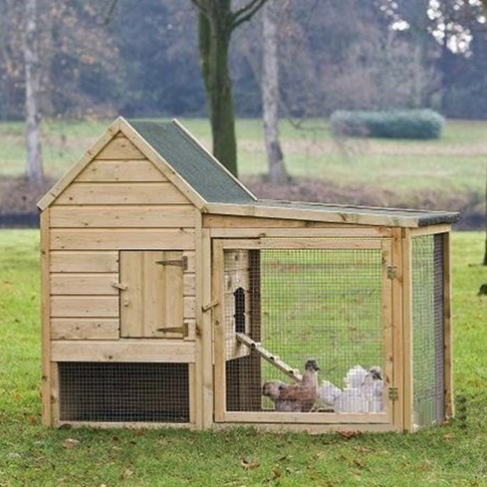 Klein kippenhok Barnevelder met kippenren | 1 tot 2 kippen